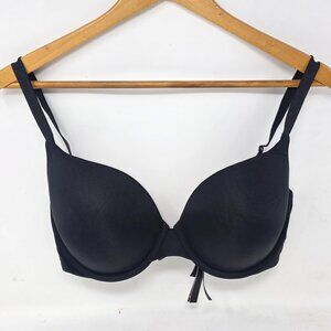 Victoria's Secret T-Shirt Push Up Full Coverage Black Bra Women's 36DD